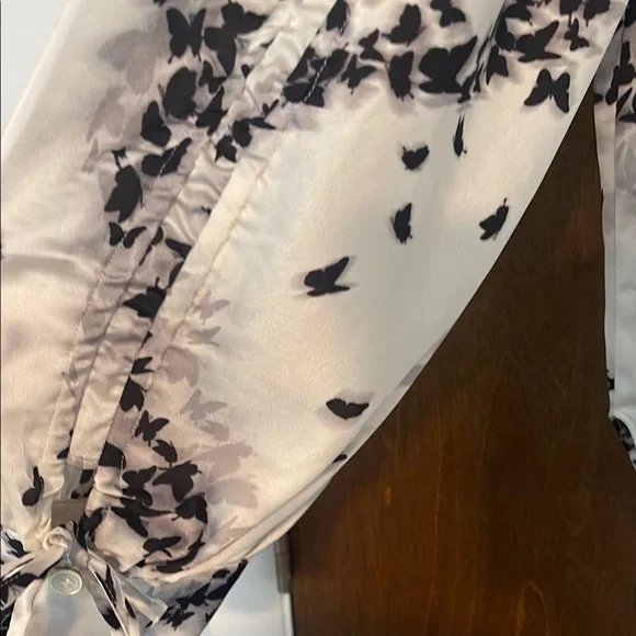 All Saints Monochrome Butterfly Blouse - Picture 4 of 7